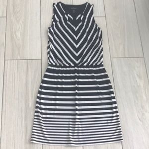 White and black dress